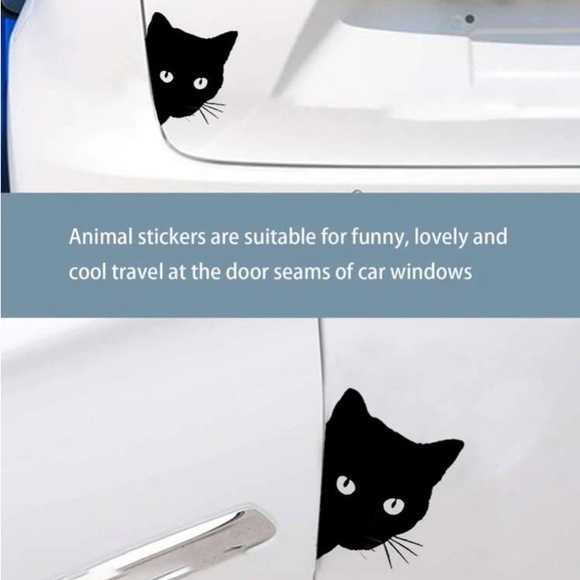 Peeking Cat Head Car Decal Accessory - Picture 2 of 5